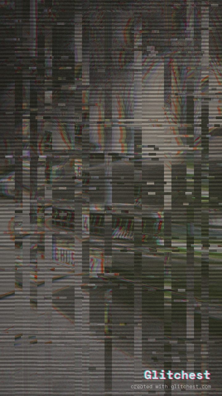 The Retro Synthwave glitch look applied in Glitchest
